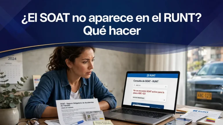 ¿El SOAT no aparece en el RUNT? Qué hacer ¿El SOAT no aparece en el RUNT? Qué hacer